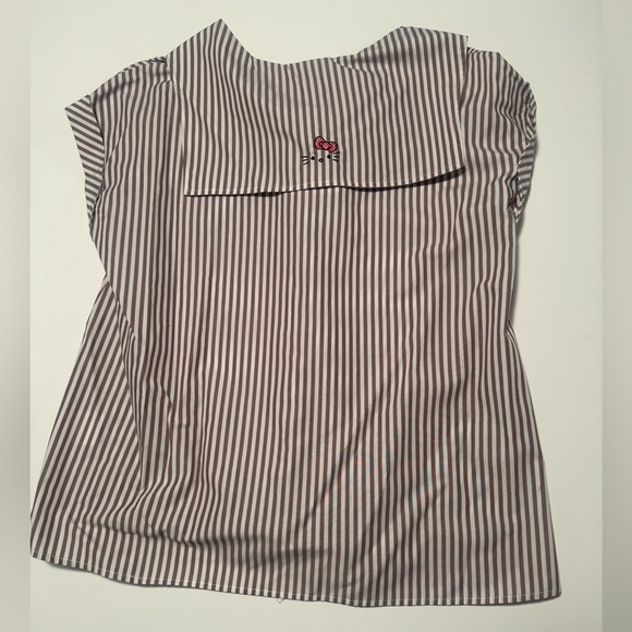 Sanrio Striped Blouse with Hello Kitty Accent - Picture 1 of 4